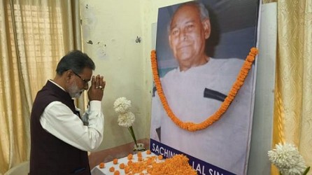 Congress paid tribute to Sachindra Lal Singh. TIWN Pic Dec 9