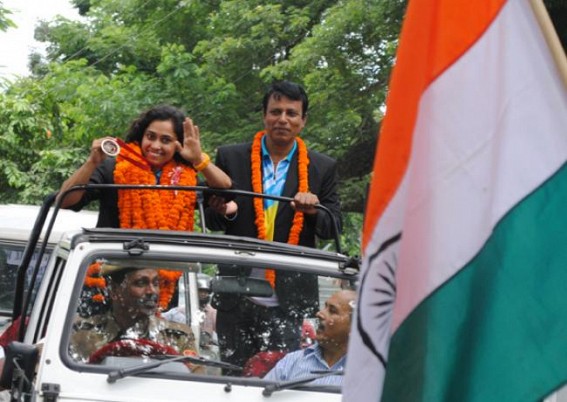 Golden Girl of India â€œDipaâ€ arrives Tripura 