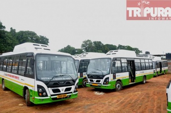 No glimpse of the city bus plying on the city routes, auto- the only measure of transportation for the city people