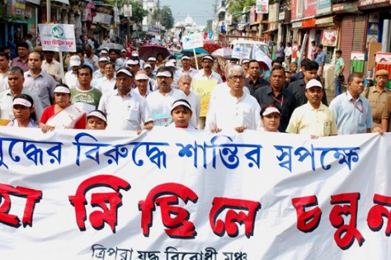 CPI-Mâ€™s double standard: Chief Minister's drama protest against 1945 World War II, aggression of US, mum in case of brutality of Russia and China 