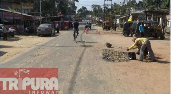 Unakoti DM visits Kailashahar-Kumarghat road to inspect construction site