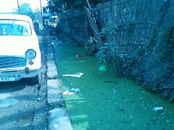Sub-standard drainage work at North Charilam Sub-standard drainage work at North Charilam