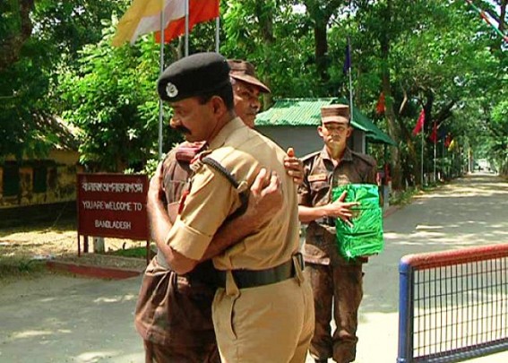 Border guards of India, Bangladesh exchange sweets on Eid Border guards of India, Bangladesh exchange sweets on Eid