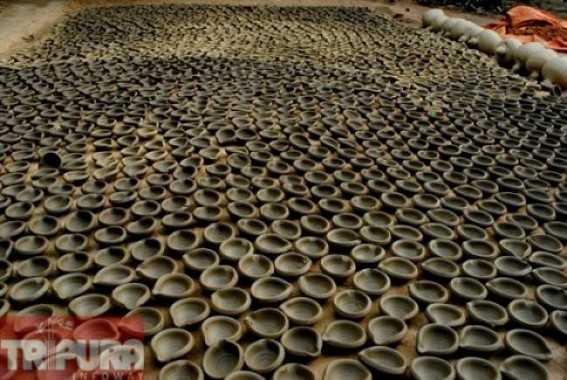 Chinese lights dominate over the earthen lamps in Diwali