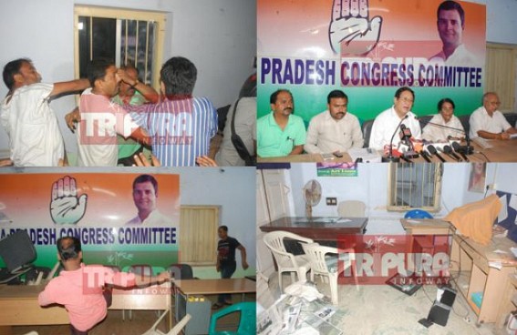 Political Drama: PCC chief suspends former opposition leader Sudip Roy barman from Congress, party supporters staged protest, ransacked Congress Bhawan 