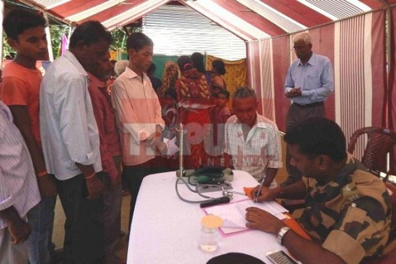 Tripuraâ€™s poisonous water at Rural areas exposed : BSF medical camp unearthed massive skin-disease problem from Maximum border area villagers : Golden Era left rural Tripura under water scarcity, lack of doctors 