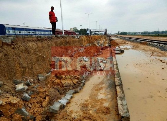 Massive corruption under NFR hits Dharmanagar railway station: Entire platform collapsed on Monday night, walls made without rods â€˜Exposedâ€™!