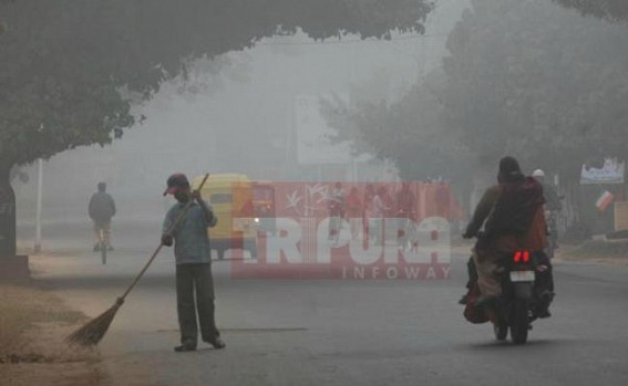 Foggy morning in Tripura, train cancelled 