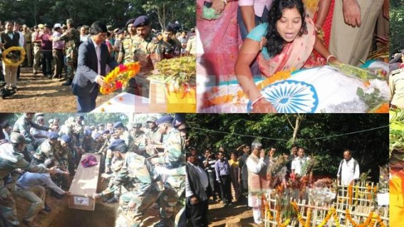  Naresh Jamatiaâ€™s Red salute before Martyr Chittaranjan Debbarma shakes  Tripura : â€˜UP Govt. gives Martyr families 20 lakhs, West Bengal Rs. 2 lakhs, Bihar 11 lakhs but Tripura Govt gives only Red Salute !â€™, claims BJP 