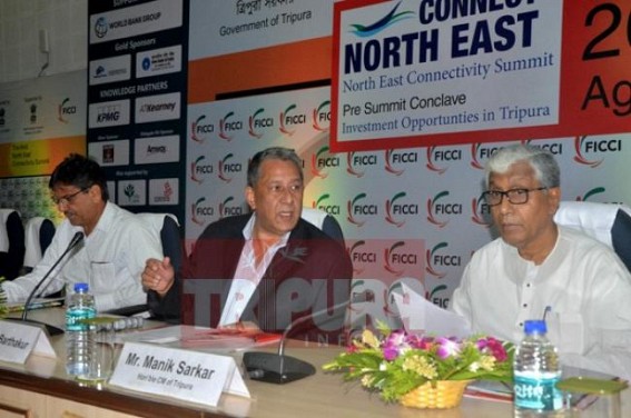 Industry Minister & Industry Secretary repeat bogus script on Tripuraâ€™s Potentiality (?) without infrastructure : Claims highest Literacy rate without Skill-power 