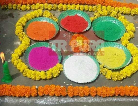 Tripura celebrates Dol-poornima : The festival of Rangoli 