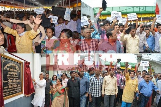 Chief Minister & his â€˜golden eraâ€™ : local residents condemn Manik Sarkar, hurled  'CM go-back' slogan, shown black flags at  Kunjaban Housing complex inauguration