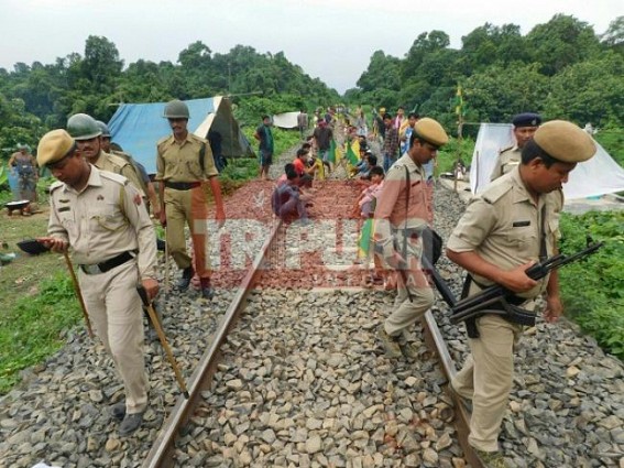 Tripura tribal party begins road, rail blockade for separate state Tripura tribal party begins road, rail blockade for separate state