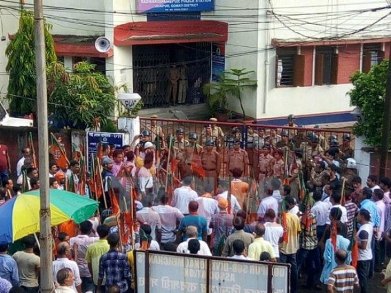 BJP shows agitation over IPFT strike at Udaipur