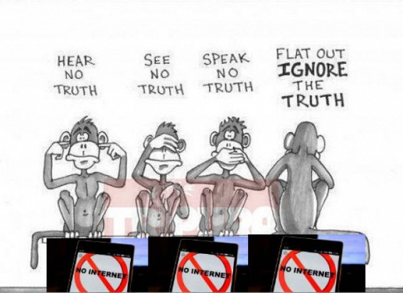 CPI-M cuts its Young-stars' vote banks finally with Internet Shutdown : How far truth can be suppressed ? 