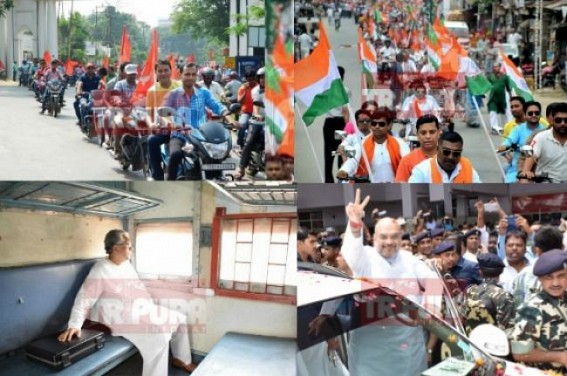 Tripura Election battleground heated up with Saffron / Red tussle : CPI-M conducts rally counterattacking May-7's BJP rally on Amit Shah's visit