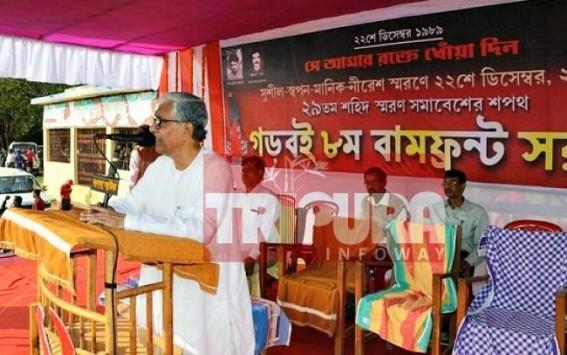Manik Sarkarâ€™s address at Belonia beginning to end was centered on â€˜violenceâ€™