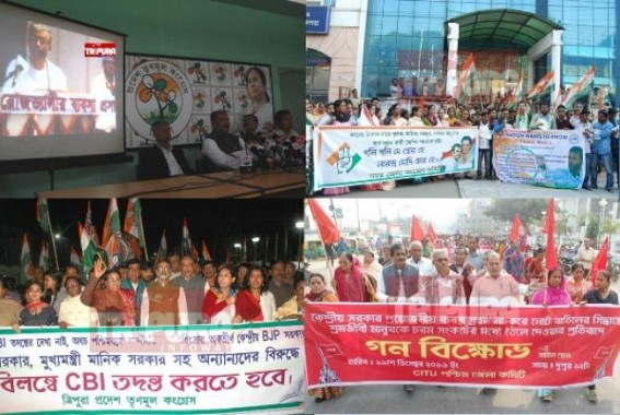 Political Drama : Congress, Trinamool screaming for CBI inquiry against Rose Valley; Left front invites oppositions for alignments in 5 day long Anti-Modi move against â€˜Economic-bubbleâ€™ 