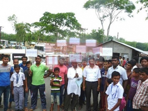 Locals block road Locals block road