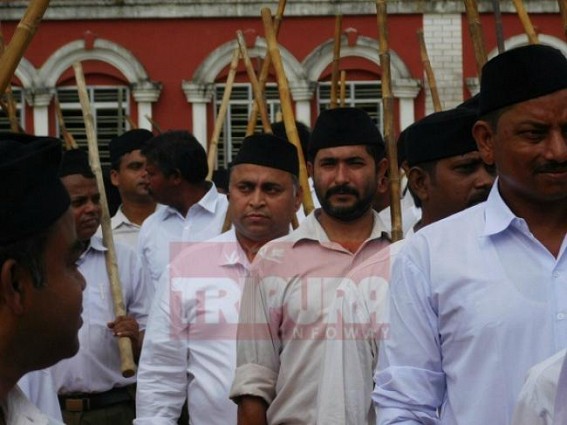 Massive rally of RSS with patriotic fervor conducted at Agartala 