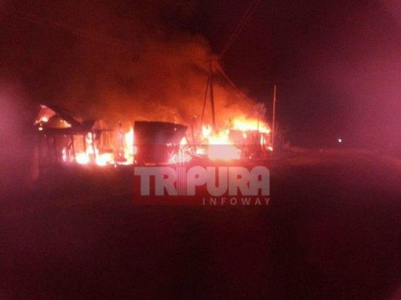 Fire guts a market in Udaipur