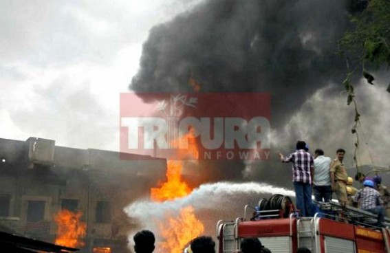 Massive fire gusts 30 shops at Udaipur 