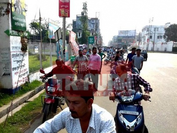 Certain relief for bikers amidst long queues