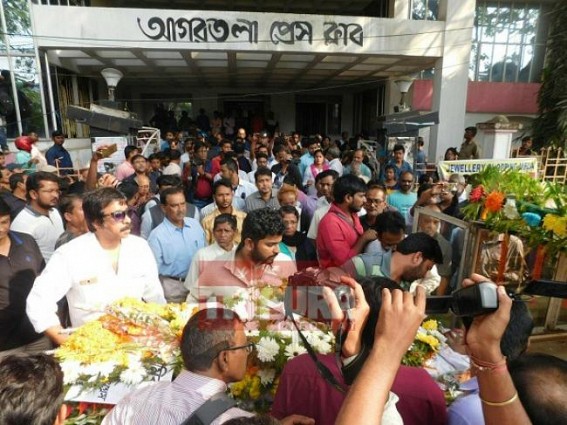 Veteran journalist Sudip Datta Bhaumik takes last adieu at Agartala Press Club 