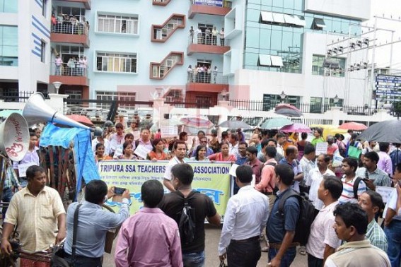 'How 12000 non-teaching staffs will Elevate 'Quality Education' ? ask SSA Teachers in demand of regularization 