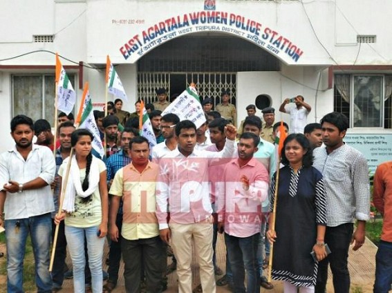 7 years girl molested, TMCP held protest 7 years girl molested, TMCP held protest
