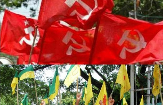 CPI-M blocks National Highway at Khowai protesting IPFT's attack : Allegation raises against CPI-M for harassing, beating locals at Khowai town