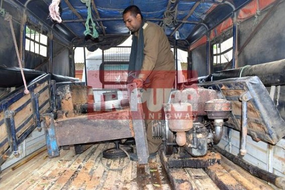 One wood cutting machine recovered