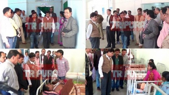 Central Health Ministerâ€™s arrival-bell pushed Badal to visit Unakoti Dist Hospital : without infrastructure, Minister launched 100 % indoor service on Thursday  