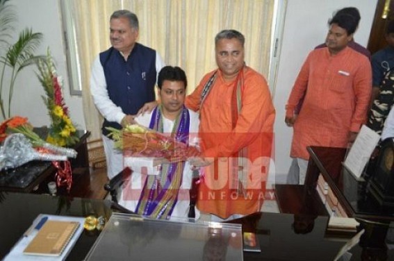 National media reports Power tussle in Tripura between Biplab Deb and Sunil Deodhar worries BJP