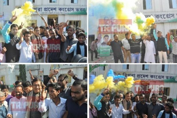 After 9 months of 'suffocation' of JUMLA era, Tripura Congress begins celebration as Party leads in BJP ruled states