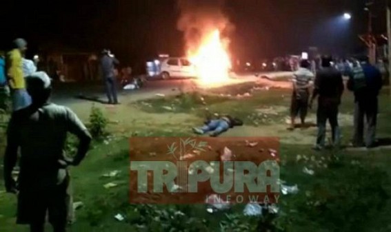 Deadly collision near Amtali School, Fire engulfs, Fatal causalities, Police, Fire Services on-site