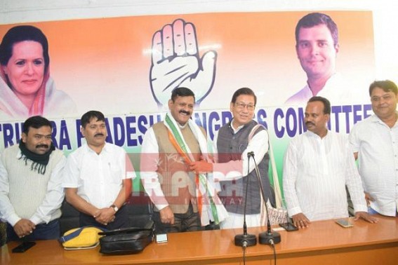 All India Congress Committee SC Dept Secretary Dr. S P Singh arrives Tripura