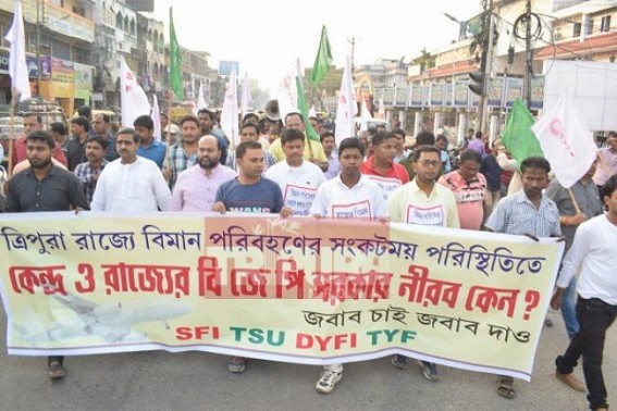 CPI-M protests against paralyzed flight service