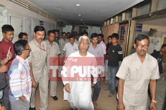 Manik Sarkar visits GB hospital, meets injured CPI-M activists