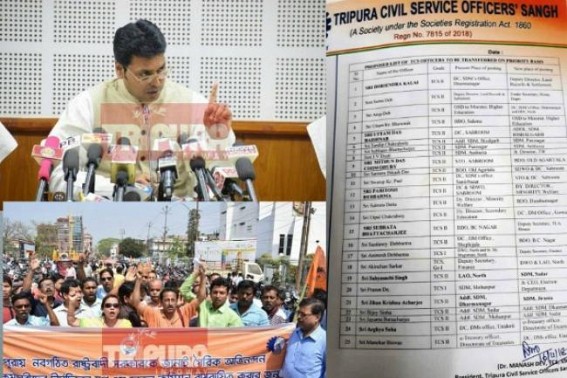 A 'Saffron Administration' after 25 yrs of 'Red Administration' : Tripura TCS Officers Transfer with Sanghâ€™s Direction : CPI-M comes with sharp reaction