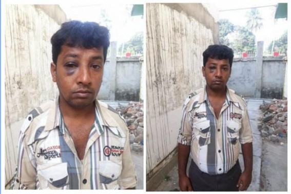 Teacher beaten severely by ruling BJP