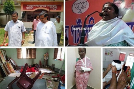 Biplab-Pratima Crime Empire : CPI-M released horrifying post-poll violence episodes in West Tripura : Tension prevails across state under BJP's mafia-regime 