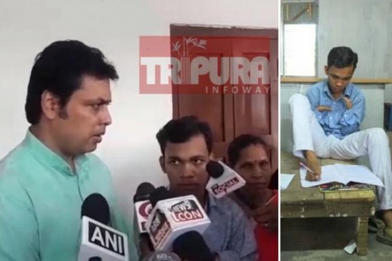 Tripura's talented 'divyang' boy Pralay touched hearts : State Govt adopts Pralay up to higher studies 