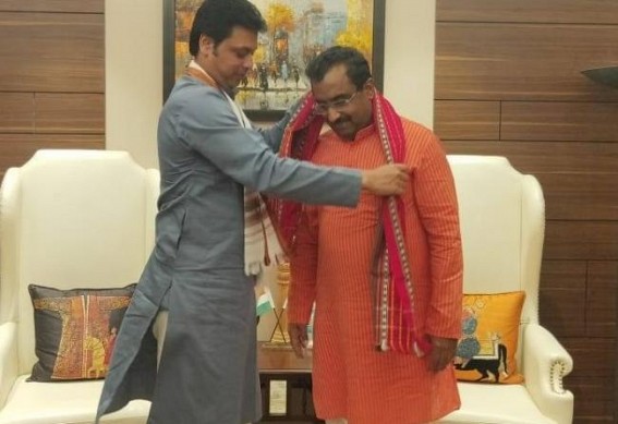 CM Biplab Deb met Ram Madhav, J P Nadda at New Delhi