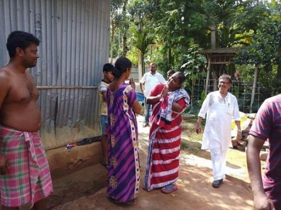 CPI-M candidate Bulti Biswas campaigned door to door for Badharghat By-Election