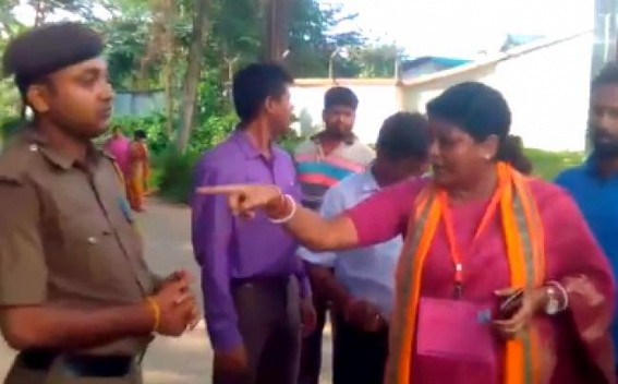 Mimi â€˜Mimicsâ€™ Crime Queenâ€™s style of threatening Police officials amid Badharghat By-Election, massive rigging reported