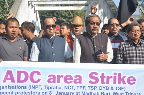 Tripura shutdown cripples life in ADC areas
