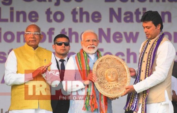 In Tripura, Modi dedicates new train line to nation