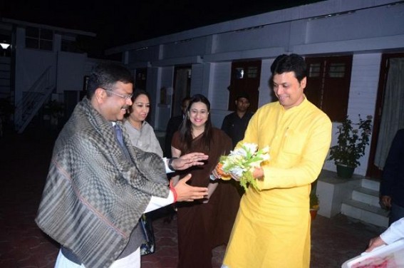 Central Minister Dharmendra Pradhan arrives in Tripura to inaugurate Sonamura Gas Collecting station