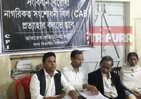 CPI opposed CAB, accused Modi Govt for diverting issue from Economic disorders under BJP